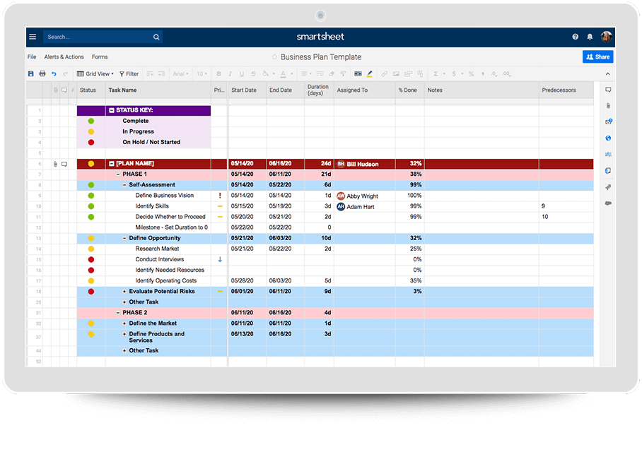 Top Project Plan Templates for Excel Smartsheet